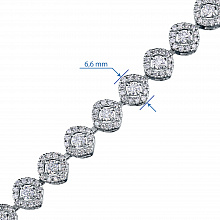 Браслет из белого золота с бриллиантами (изготовление)