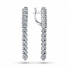 Серьги из белого золота с бриллиантами (изготовление)