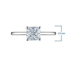 Классическое кольцо из белого золота (изготовление) с бриллиантом