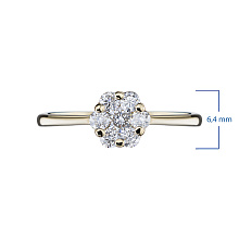 Кольцо из желтого золота с бриллиантами