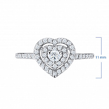 Кольцо из белого золота с бриллиантами (изготовление)