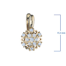 Серьги из желтого золота c бриллиантами