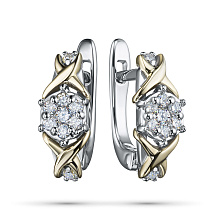 Серьги из белого золота с бриллиантами