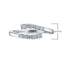 Кольцо из белого золота (изготовление) с бриллиантами