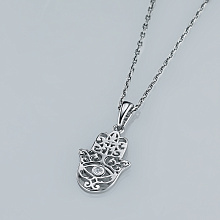 Подвеска из серебра с бриллиантом