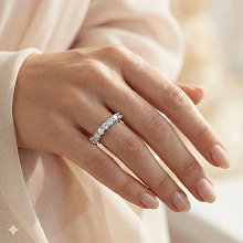 Кольцо из серебра c бриллиантами