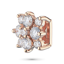 Классическая подвеска из красного золота с бриллиантами