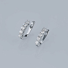 Серьги из белого золота c бриллиантами