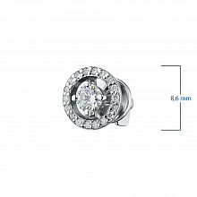 Пусеты из белого золота с бриллиантами (изготовление)