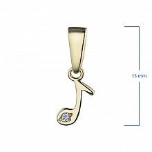 Подвеска из желтого золота с бриллиантом (изготовление)