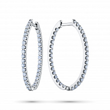 Серьги из белого золота с бриллиантами (изготовление)