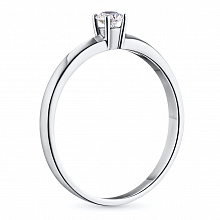 Кольцо из белого золота с бриллиантом (изготовление)