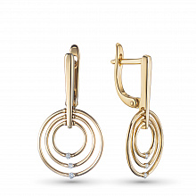 Серьги из желтого золота с бриллиантами (изготовление)