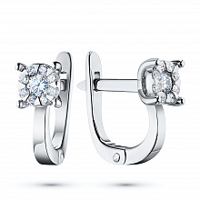 Серьги из белого золота с бриллиантами (изготовление)