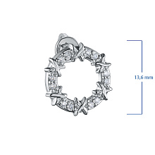 Пусеты из белого золота с бриллиантами (изготовление)