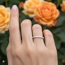 Кольцо из белого золота c бриллиантами