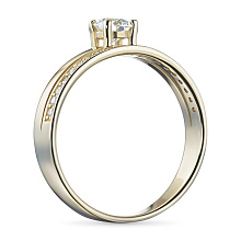 Кольцо из желтого золота c бриллиантами выращенными