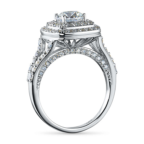 Классическое кольцо из белого золота