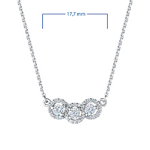 Колье из серебра c бриллиантами