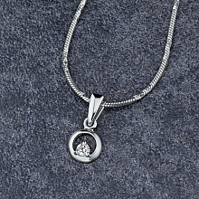 Подвеска из белого золота с бриллиантом (изготовление)