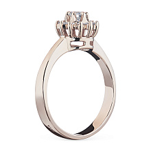 Кольцо из красного золота с бриллиантами