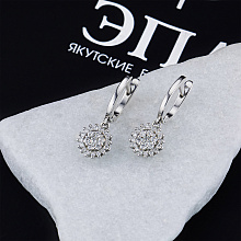 Серьги из белого золота с бриллиантами (изготовление)