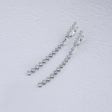 Серьги из белого золота с бриллиантами (изготовление)