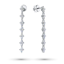 Пусеты из белого золота с бриллиантами (изготовление)