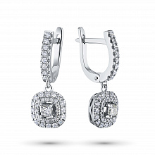 Серьги из белого золота с бриллиантами (изготовление)