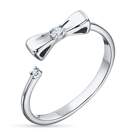 Кольцо из серебра с бриллиантами