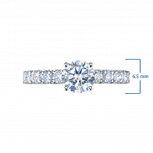 Кольцо из белого золота (изготовление) с бриллиантом