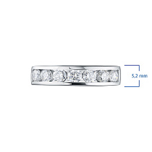 Кольцо из белого золота c бриллиантами выращенными