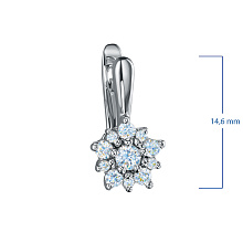Серьги из белого золота c бриллиантами